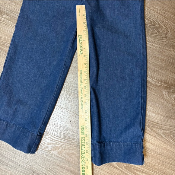J.Crew Crewcuts Girls’ Sailor Anywhere Denim Pants with Gold Buttons, Size 7 - Picture 3 of 6